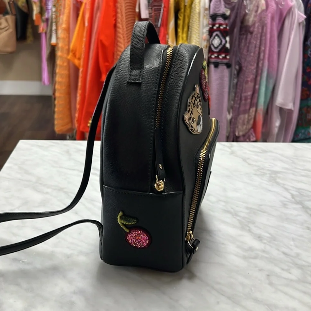 Kate Spade Black Meow Backpack Bookbag - Picture 3 of 12